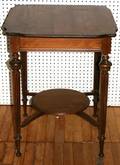 021557 FRENCH STYLE WALNUT PARLOR TABLE 20TH C