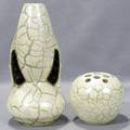 020521 ART POTTERY VASE  FLOWER FROG H 4  10