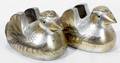 061597 CHINESE IRON DUCKFORM SCROLL WEIGHTS PAIR