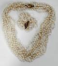 052526 SEED PEARL FIVE STRAND NECKLACE BRACELET