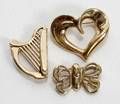 050519 14KT GOLD BROOCHES 3 W 11 3
