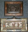 050505 CHINESE CARVED WOOD PLAQUES H 8 L 1014