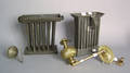 Two tin candlemolds