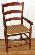 041674 ASH LADDER BACK ARMCHAIR C 1900