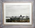 032392 PAUL F REMELY WATERCOLOR FISHERMEN ON DOCK