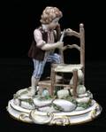 031604 CAPO DI MONTE ITALIAN PORCELAIN CARVING CHAIR