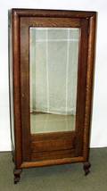 021621 ARTS  CRAFTS OAK ARMOIRE C1900 H 74 W 33