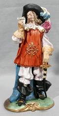032464 CAPODIMONTE PORCELAIN MUSKETEER ATHOS