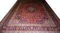 070025 KASHAN PERSIAN WOOL CARPET 9 6x13 6