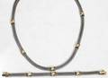 061038 ITALIAN 14KT GOLD NECKLACE  BRACELET SET
