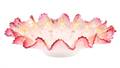Victorian Art Glass Cranberry Vaseline Brides Bowl