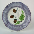 Purple spatter paneled plate