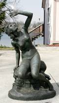 052014 BRONZE GARDEN SCULPTURE MAIDEN POMPEIAN