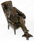 052007 THERESE QUINQUANA BRONZE SCULPTURE GENTLEMAN