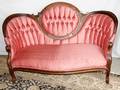 050039 VICTORIAN FRENCH STYLE MAHOGANY SOFA C 1900