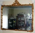 050055 FRENCH GESSO STYLE GILT WOOD MIRROR C 1900