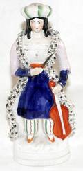 041016 STAFFORDSHIRE LADY W CELLO C 1850 H 85