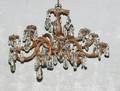 041034 FRENCH STYLE BRONZE  CRYSTAL CHANDELIER