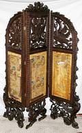 041047 FLORENTINE WALNUT SCREEN C 1880 H 81 W 66