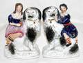 041004 STAFFORDSHIRE GIRLS W SPANIELS C 1850
