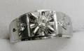 040006 14K GOLD  DIAMOND GENTLEMANS RING