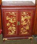 040037 CHINESE PAINTED COMMODES H 38 W 28 D 14