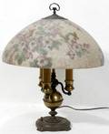 040001 HANDEL ART GLASS REVERSE PAINTED LAMP SHADE