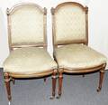 031039 LOUIS XVI STYLE MAHOGANY  BRONZE SIDE CHAIRS