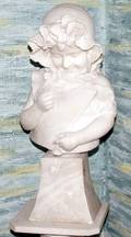 031060 ITALIAN CARVED CARRARA MARBLE BUST OF A CHILD