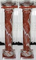 021008 CLASSICAL ROUGE  GRAY MARBLE PEDESTALS H 40
