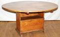 021037 PINE ROUND HUTCH TABLE H 285 DIA 535