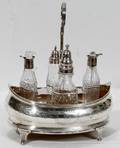 021023 GEORGE III STERLING SILVER CRUET FRAME BATEMAN