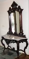 021022 VICTORIAN STYLE MAHOGANY CONSOLE  MIRROR