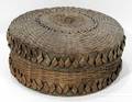 020023 NATIVE AMERICAN STRAW COVERED BASKET 19TH C