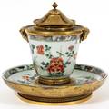 FRENCH BRONZEMOUNTED CHINESE PORCELAIN ENCRIER