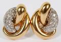 14KT YELLOW GOLD  DIAMOND EARCLIPS PAIR