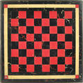 Painted slate checkerboard ca 1900