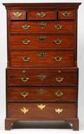 ENGLISH MAHOGANY CHESTONCHEST C 1800