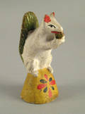 Chalkware figure of a squirrel 19th c