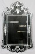 VENETIAN ETCHED GLASS MIRROR