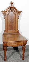 090065 ANTIQUE WALNUT HIGHBACK CHAIR