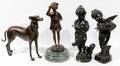 081090 PATINATED BRONZE SCULPTURES FOUR 8103