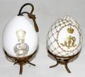 071064 RUSSIAN PORCELAIN EGGS TWO ONE DATED 1916