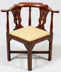 GEORGE III MAHOGANY CORNER CHAIR C 1800