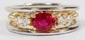 GIA 102CT BURMA RUBY  28CT DIAMONDS RING