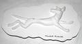071086 MARSHALL FREDERICKS PLASTER CAST RUNNING FOX