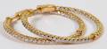 130CT DIAMONDS  14KT YELLOW GOLD HOOP EARRINGS