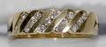 090151 14K GOLD W DIAMOND BAND  FULL CUT DIAMONDS