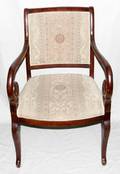 081134 EMPIRE STYLE MAHOGANY CHAIRS C1950 THREE