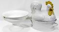 080146 WEDGWOOD PORCELAIN COMPOTE  CHICKEN TUREEN